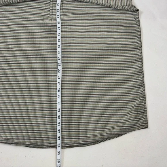 1999 Patagonia Men XXL Shirt Green & Tan Plaid 100% Organic Pima Cotton Vintage - Picture 7 of 8